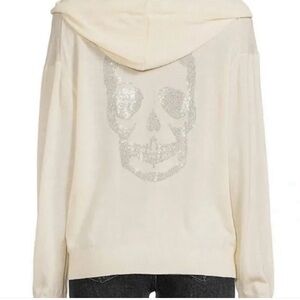 Zadig & Voltaire Rhinestone Skull Hoodie Jacket